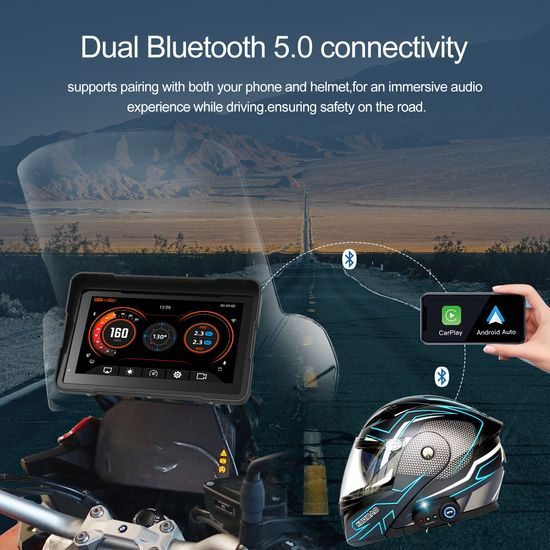 BMW Motorrad 7" IPS dodirni zaslon s bežičnim Apple CarPlay i Android Auto, CAN Bus podacima, upravljanjem Wonder Wheel, TPMS-om i 2 kamere