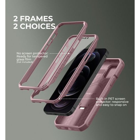 Dexnor MagSafe 360 Kickstand Προστατευτική Θήκη iPhone 12 / 12 Pro, Ροζ