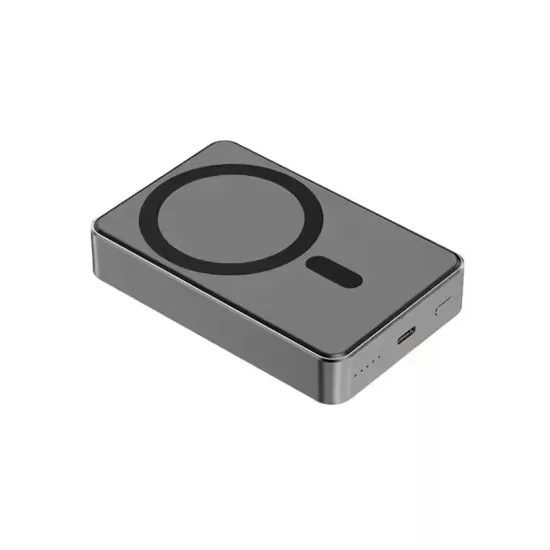 Αλουμινένικό Υπερλεπτό Mini Magsafe Ασύρματο Power Bank, 10000mAh, 22,5W, Μαύρο