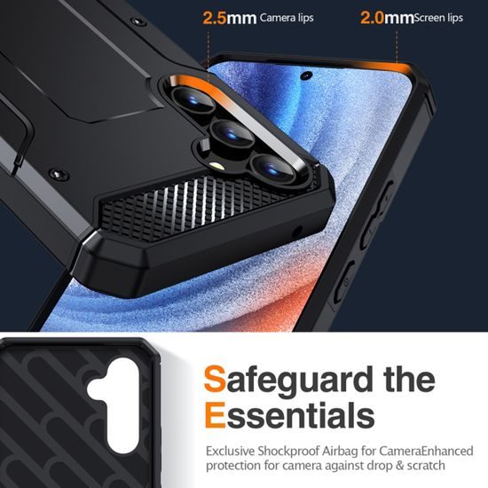 Techsuit Hybrid Armor Kickstand, Samsung Galaxy A54, črno