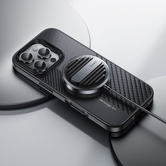 Benks Montage Magnetic Armor Pro Kevlar θήκη Metal Frame, iPhone 16, μαύρη