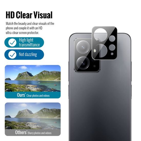 Πακέτο JP Combo, Σετ 2 προστατευτικών γυαλιών και 2 καλυμμάτων φακού, Xiaomi Redmi Note 12 4G