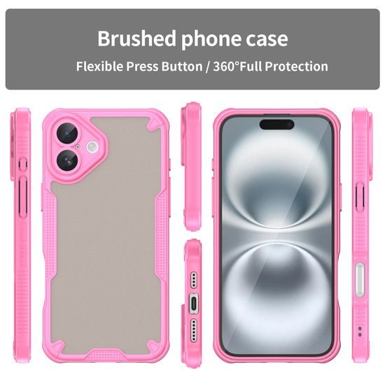ArmorShield Hybrid Case, iPhone 16 Plus, ροζ