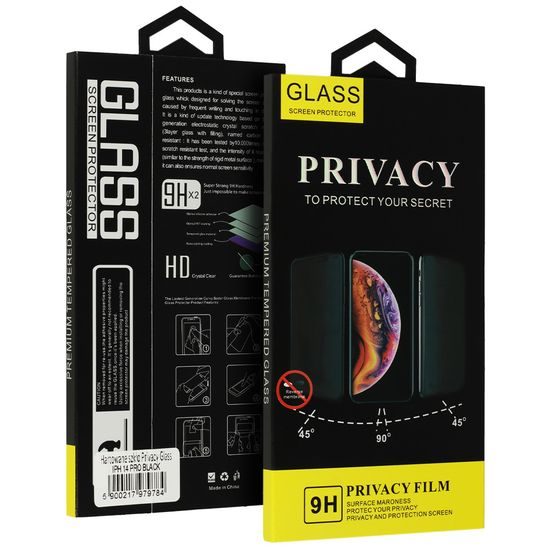 Privacy 5D Zaščitno kaljeno steklo, Samsung Galaxy S23 Plus, črn