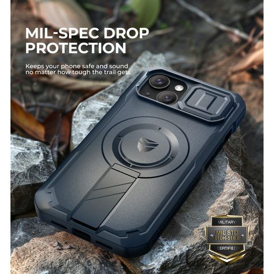 Dexnor MagSafe 360 Kickstand Προστατευτική Θήκη iPhone 15, μπλε