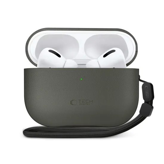 Tech-Protect NaturalFit, Apple AirPods Pro 3, σκούρο πράσινο