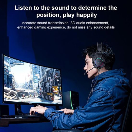 Yesido Ενσύρματα Gaming Ακουστικά (EK05), μαύρα