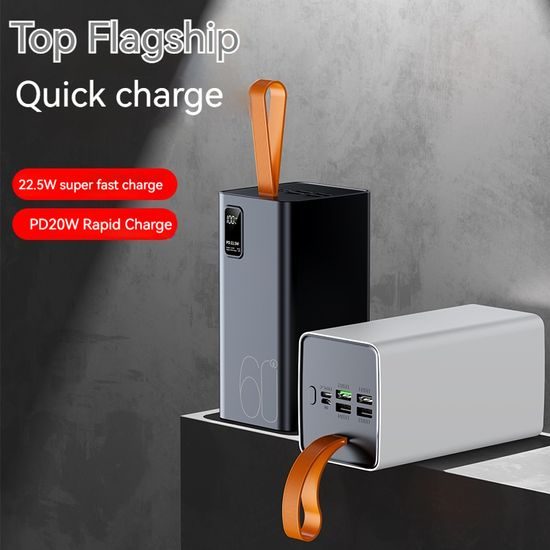 Powerbank 60000mAh, PD 22,5W, QC3.0, μαύρο