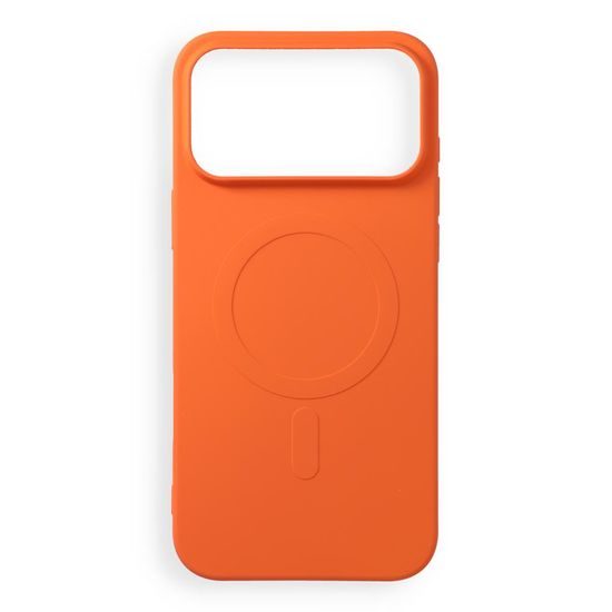iPhone 17 Pro Max / 18 Pro Max silikona vāciņš – Silicone Mag Cover MagSafe – oranžs