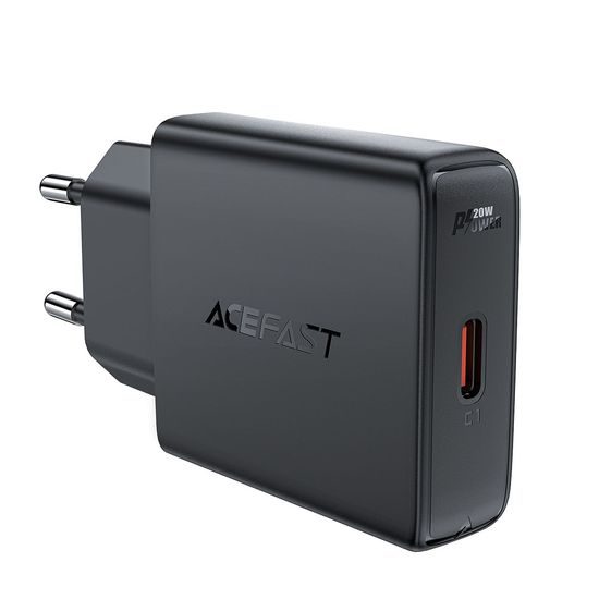 Acefast Oplader (A65) USB-C, GaN, 20W - Zwart