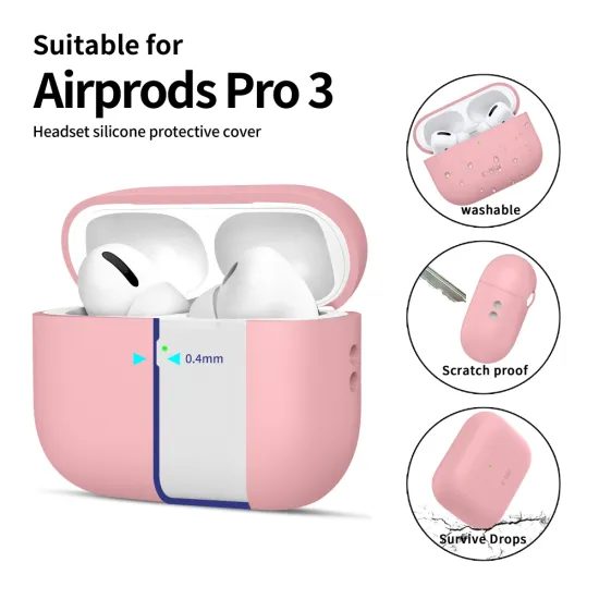 Tech-Protect Θήκη Σιλικόνης, Apple AirPods Pro 3, ροζ