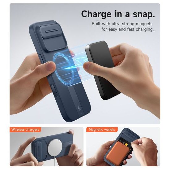 Suritch MagSafe Kickstand Camprotector θήκη iPhone Air, μπλε