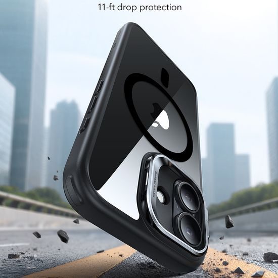 Kryt ESR Classic Hybrid HaloLock Kickstand, iPhone 17, clear black