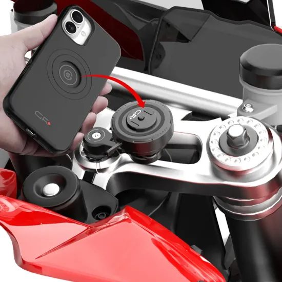 GRxplore Ανθεκτική Βάση Τηλεφώνου για Μοτοσικλέτες και Ποδήλατα, Μαύρη