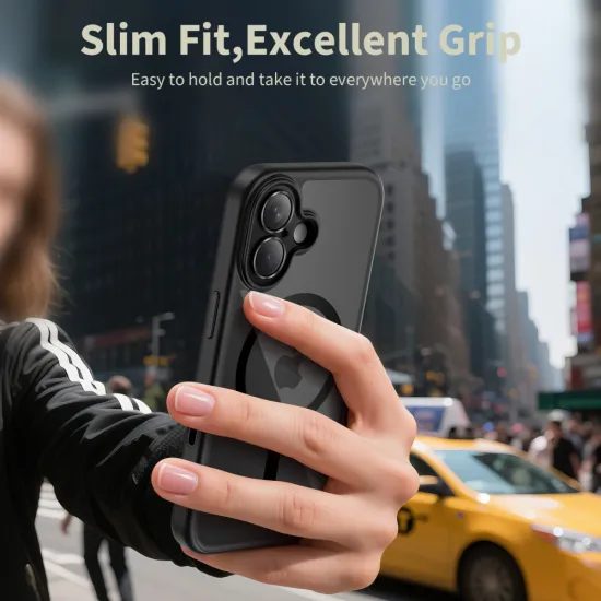 Tech-Protect MagPeak MagSafe CC, iPhone 17, μαύρο / διάφανο