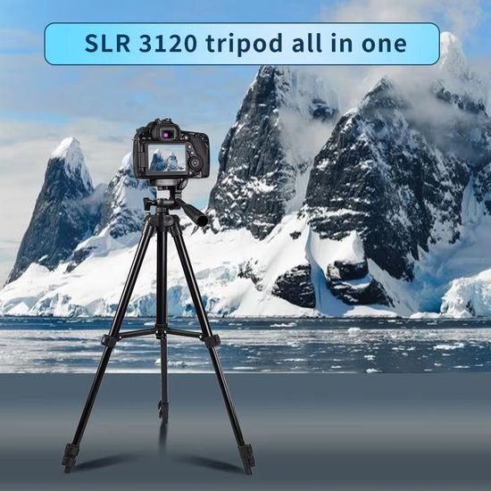 Verstelbaar Aluminium Statief 150 cm voor Camera en Mobiel (1/4" schroefdraad), Tripod