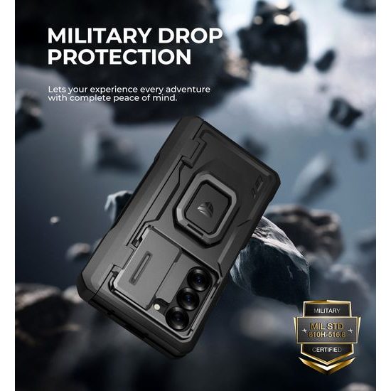 Dexnor 360 Kickstand táborvédő borító Samsung Galaxy Z Fold 6, fekete