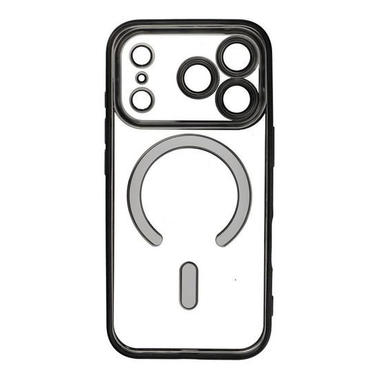 iPhone 17 Pro / 18 Pro dėklas – Electro Mag Cover su MagSafe – juoda