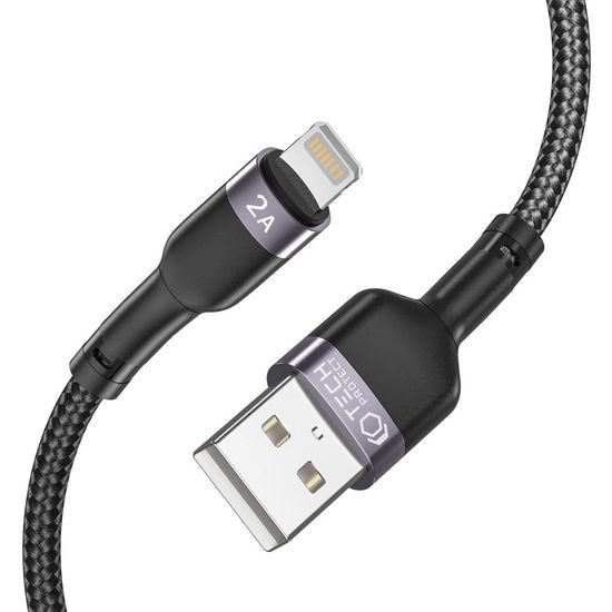 Tech-Protect UltraBoost Lightning kabel, 2,4 A, 0,25 m, černý