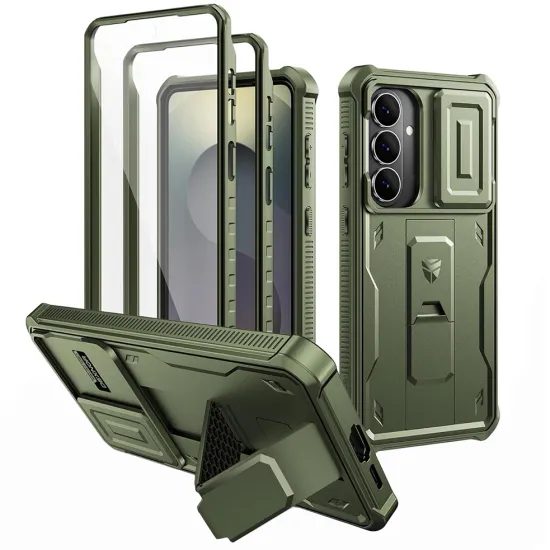 Dexnor 360 Kickstand Camprotector θήκη Samsung Galaxy S26 Plus, πράσινη