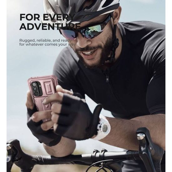 Dexnor 360 Kickstand Camprotector obal Samsung Galaxy A56, ružový