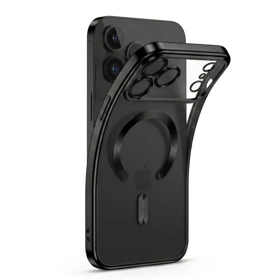iPhone 17 Pro Max / 18 Pro Max vāciņš – Tech-Protect MagFlex MagSafe – spīdīgi melns