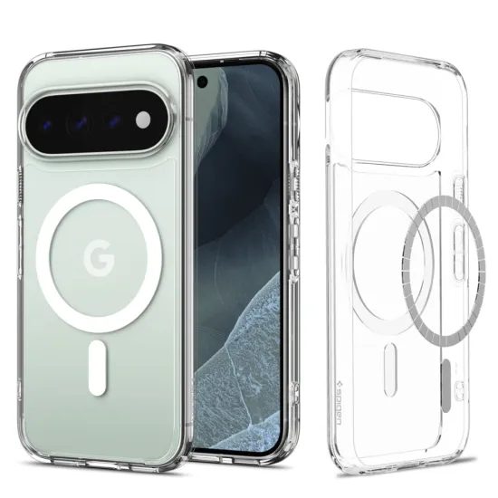 Google Pixel 11 Pro ümbris – Spigen Ultra Hybrid Mag MagSafe'iga – valge