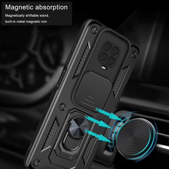 Techsuit CamShield, Xiaomi Redmi Note 9S / Note 9 Pro / Note 9 Pro Max, μαύρο