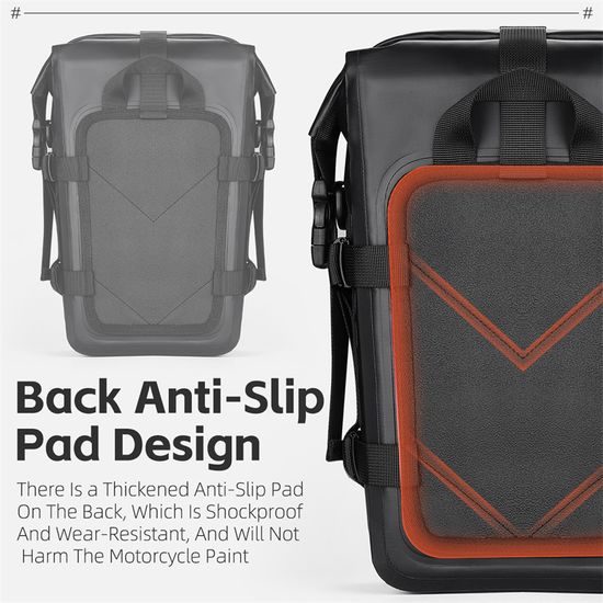 West Biking Vodoodporna kolesarska / motociklistična torba 5L, črna