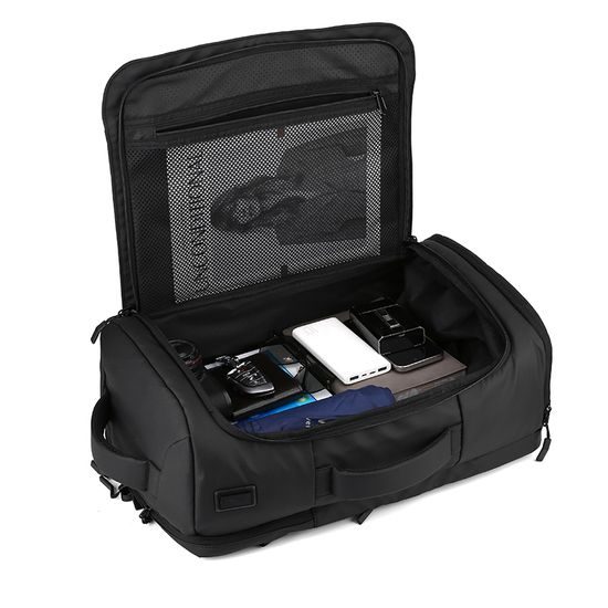 JP Rucksack B08 - 50x30x20 cm - Alltagsrucksack mit verstellbaren Schultergurten - Schwarz