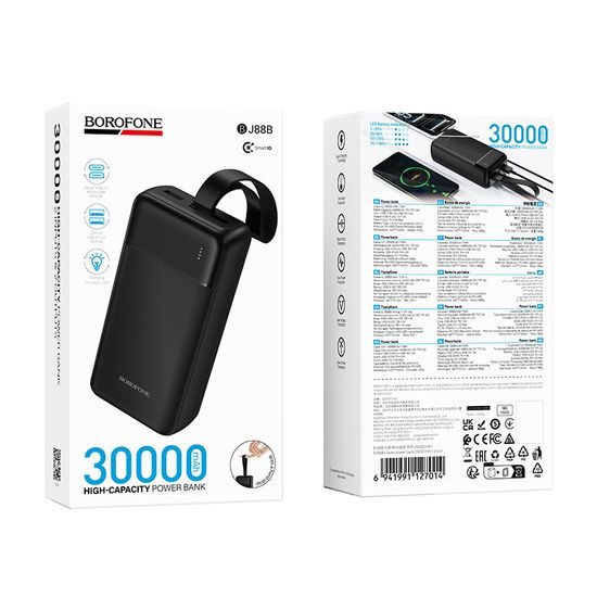 Borofone akupank BJ88B 30000mAh 2× USB-A – must