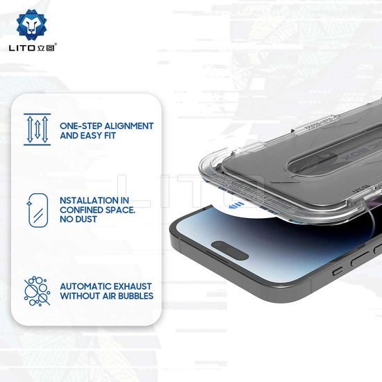 Lito Magic Glass Box D+ Tools, Zaščitno kaljeno steklo, iPhone 13 Pro Max / 14 Plus, zasebnost