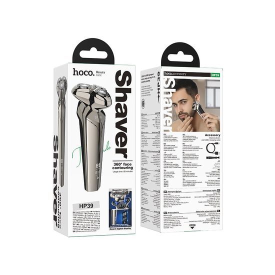 Hoco HP39 Ξυριστική μηχανή με τρεις λεπίδες, γκρι