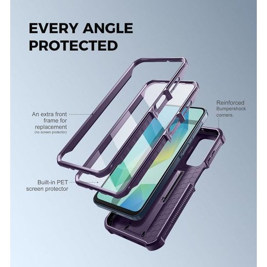 Dexnor 360 Kickstand Camprotector Θήκη για Samsung Galaxy A16, Μωβ