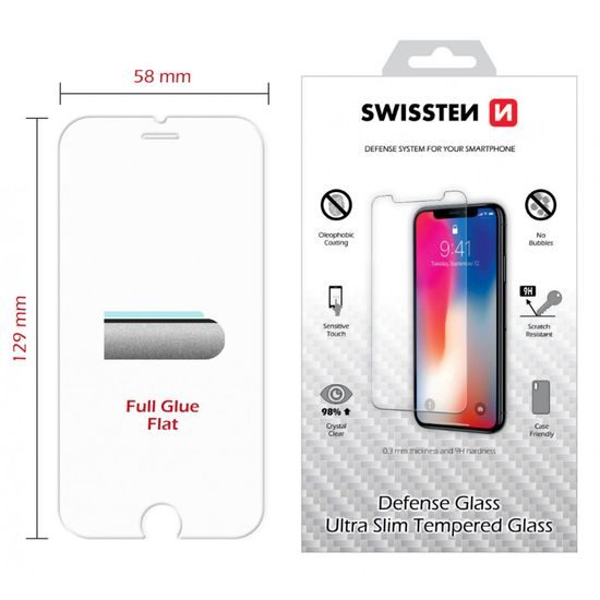 Swissten 2,5D Ochranné tvrdené sklo, iPhone SE 2020