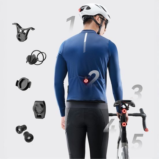 Wozinsky WIS-02 Vodoodporna pametna zadnja luč (1 kos), črna