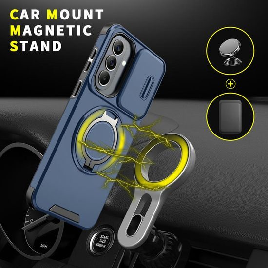 Camslide Stand obal, Samsung Galaxy A57, modrý