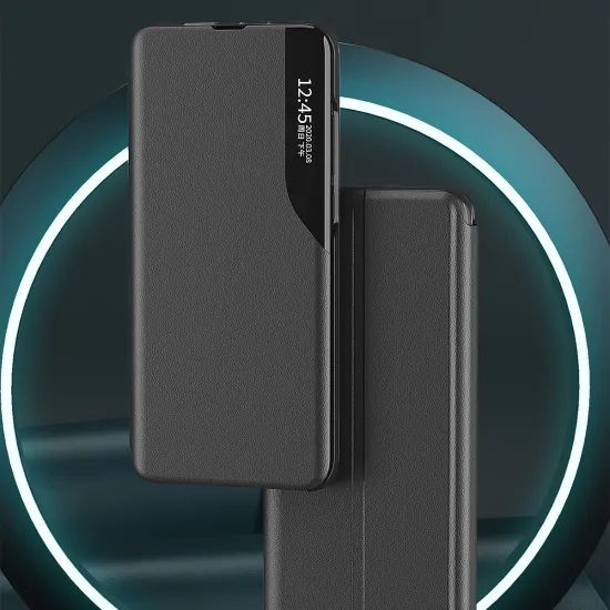 Eco Leather View Case, Samsung Galaxy S22 Plus, čierne