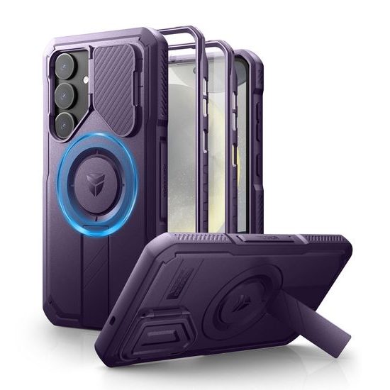 Dexnor MagSafe 360 Kickstand Προστατευτική Θήκη Samsung Galaxy S25 Plus, Μωβ