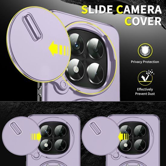 Θήκη Camslide Stand, Xiaomi Redmi Note 14 Pro Plus 5G, μωβ