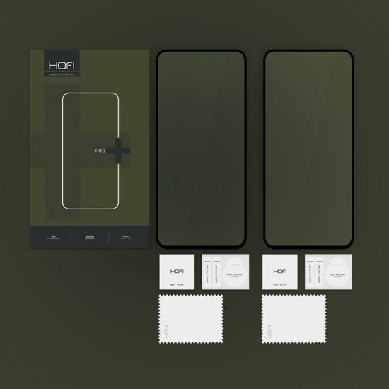 Hofi Pro+ Zaščitno kaljeno steklo, Motorola Moto G55 5G, 2 kosa, črn