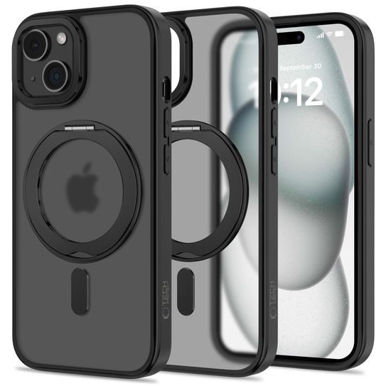 Tech-Protect MagRing MagSafe iPhone 15, mat črn