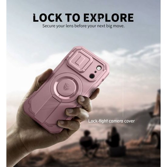 Dexnor MagSafe Kickstand Camprotector θήκη iPhone 17 Pro, ροζ