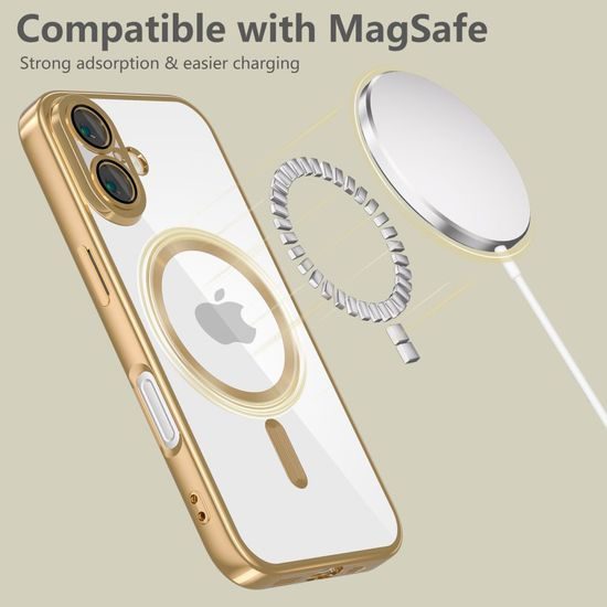 Techsuit Luxury Crystal MagSafe, iPhone 16e, ασημί