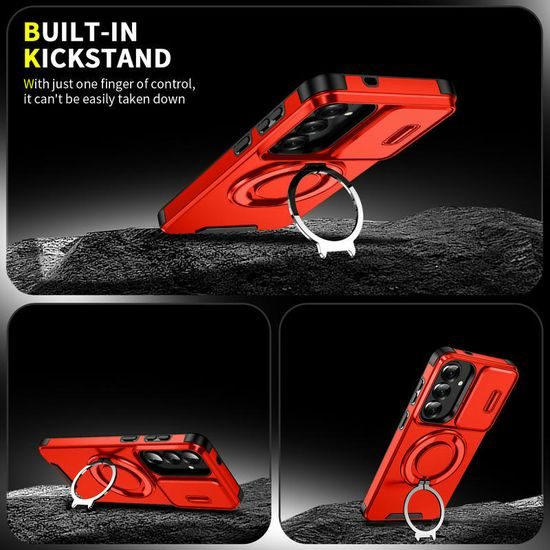 Etui Camslide Stand, Samsung Galaxy S26 Plus, czerwone