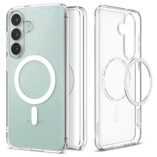 Samsung Galaxy S26 FE dėklas – Spigen Ultra Hybrid Mag MagSafe – balta