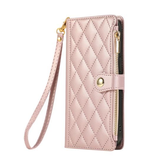 Xiaomi 14T vāciņš – Glamour maku vāciņš ar siksniņu – rozā