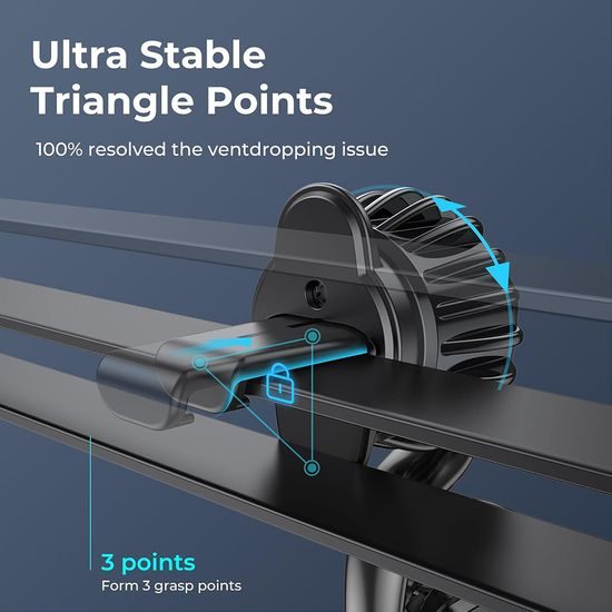 Lisen Βάση Αυτοκινήτου MagSafe Καθολική για Αεραγωγό, μαύρη