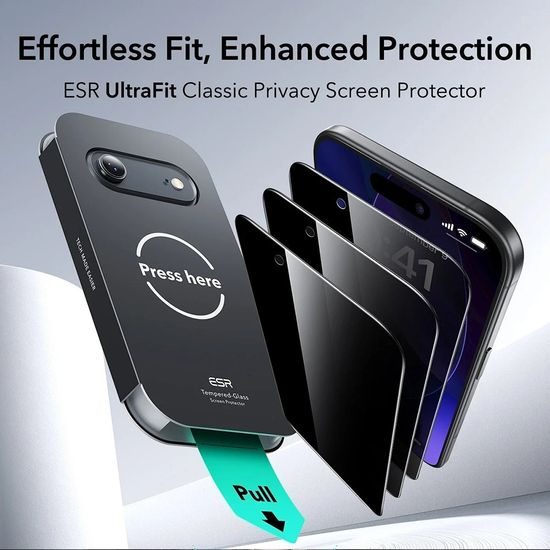 ESR Privacy Σκληρυμένο Γυαλί UltraFit, iPhone Air, 3 τεμάχια