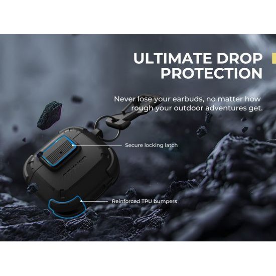 Ανθεκτική θήκη Dexnor, Apple AirPods 4, μαύρη